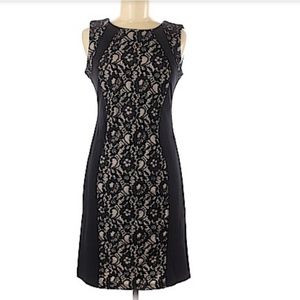 Black floral sleeveless dress